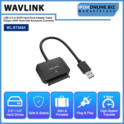 Wavlink USB 3.0 to SATA Hard Drive Adapter Cable 5Gbps UASP Hard Disk Enclosure Converter